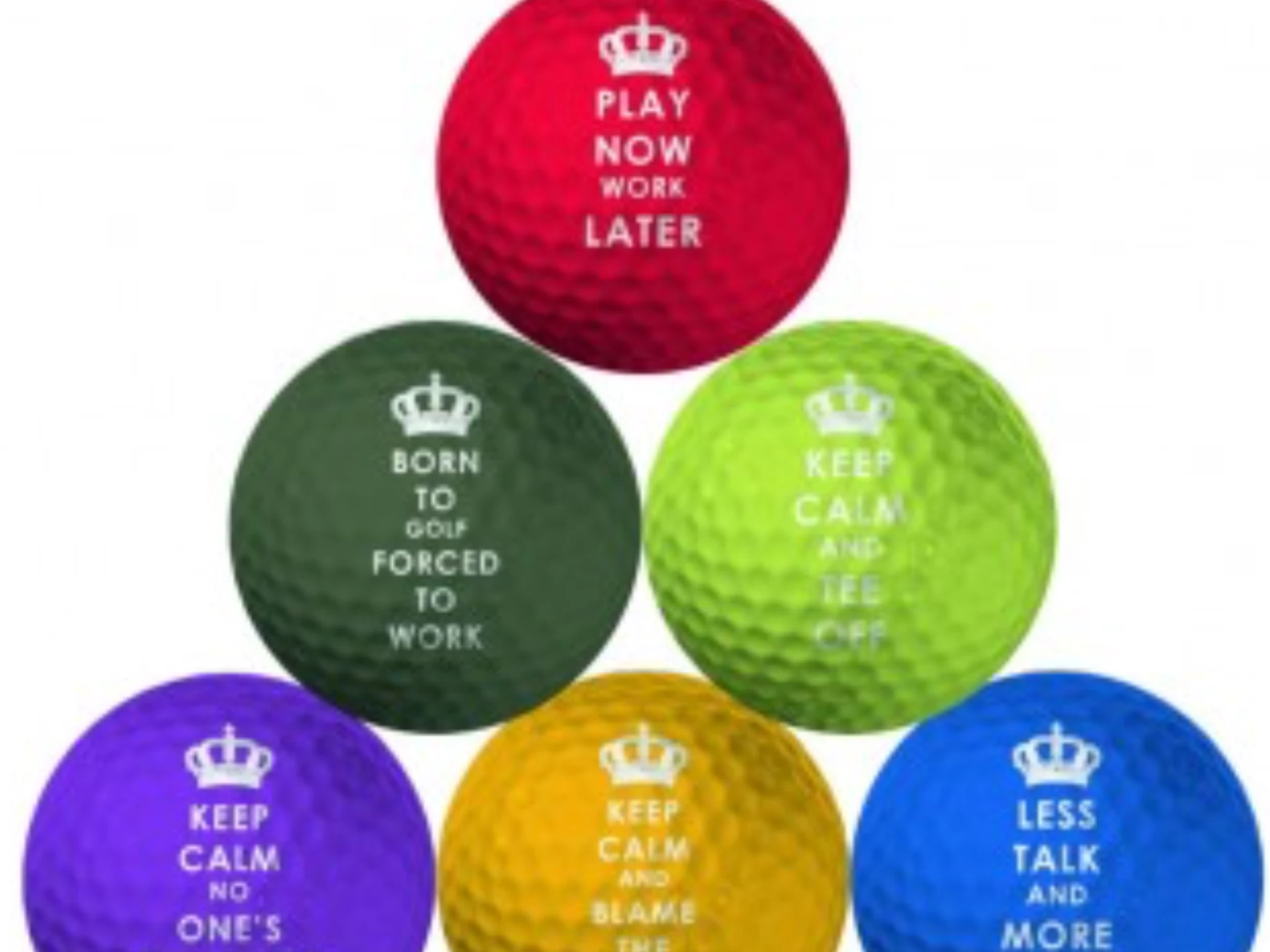 Longridge Keep Calm Novelty Golf Balls 3 Longridge Keep Calm Novelty Golf Balls