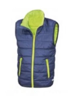 Murray Golf Contrast Junior Quilet Gilet - Navy /Lime