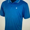 Island Green Essentials Junior Plain Polo Shirt - Sky Azure